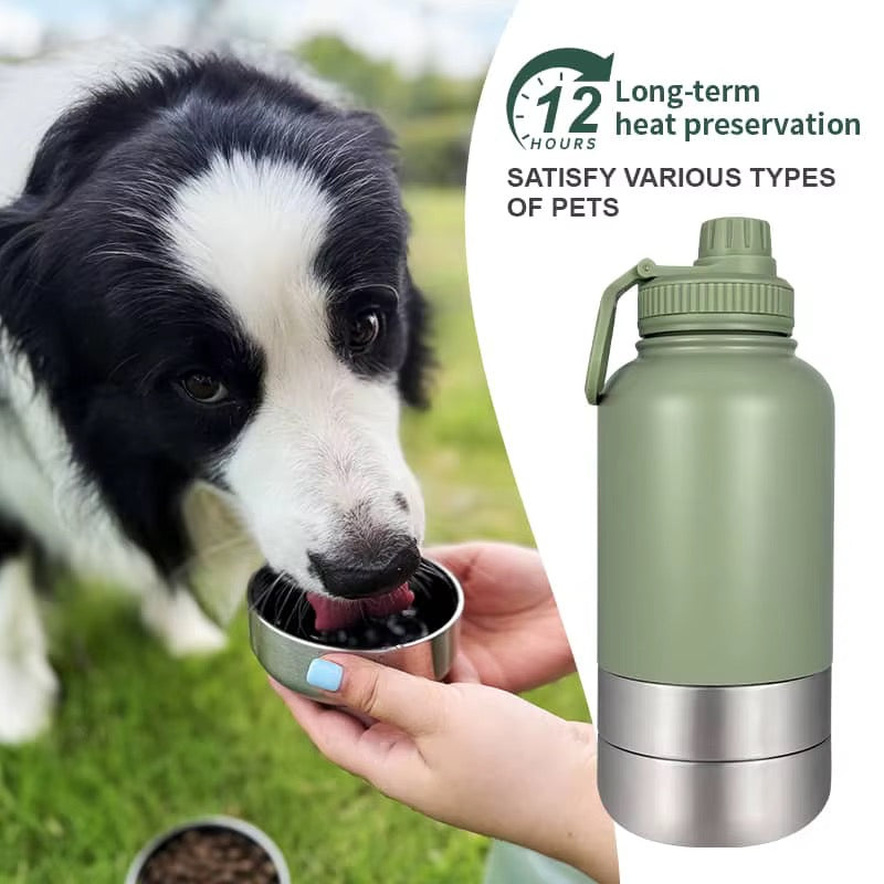 Insulated Pet Travel Bottle with Bowls